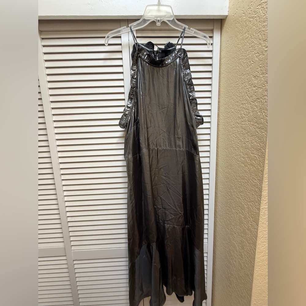 Who What Wear Elegant Silver Sleeveless Lined Dress Sz 2X BRAND NEW W/ Tags